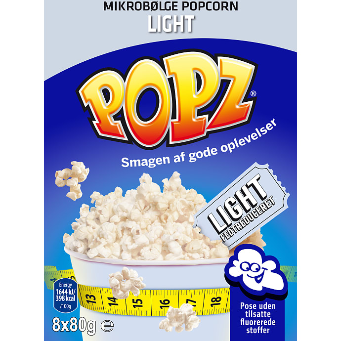 Popcorn m. salt til mikrobølgeovn fedtreducerede