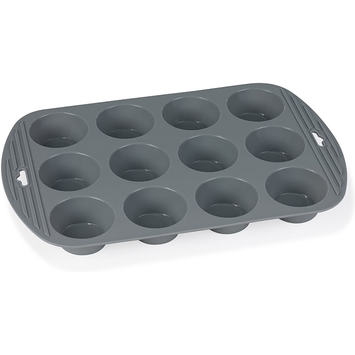 Funktion muffinform 12 hul - grå