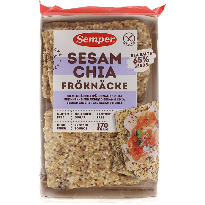 Knækbrød m. sesam og chia