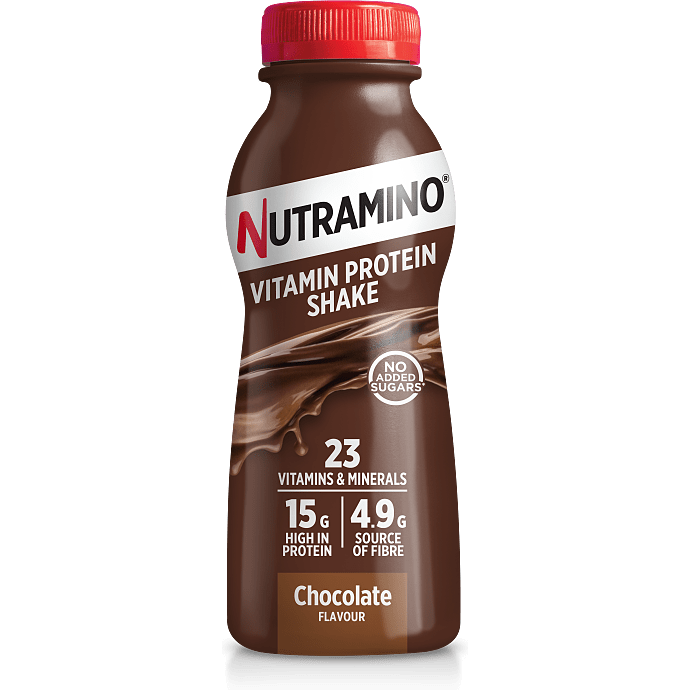 Proteinshake m, chokoladesmag og vitaminer