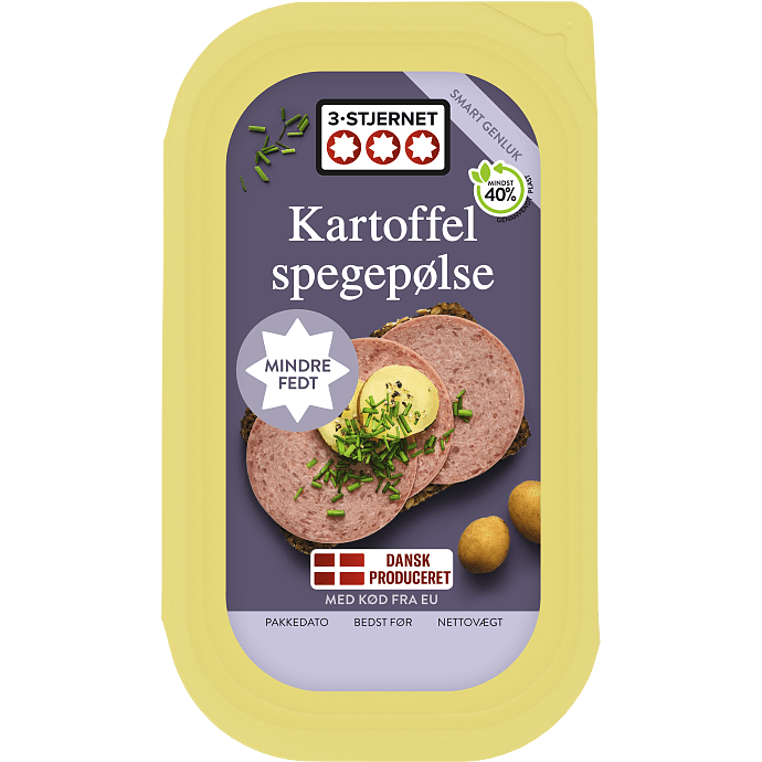 Kartoffelspegepølse i skiver