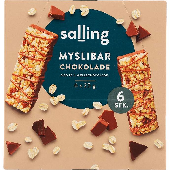 Müslibar m. mælkechokolade