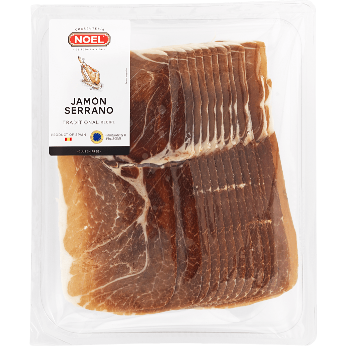 Serranoskinke i skiver