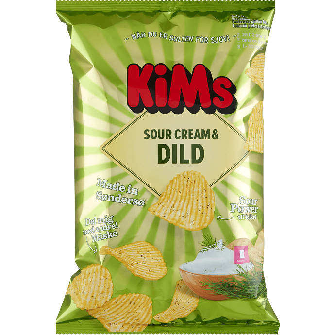 Chips m. sour cream og dild