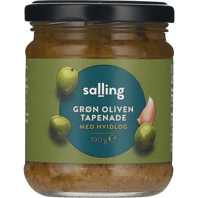 Grøn oliventapanade m. hvidløg