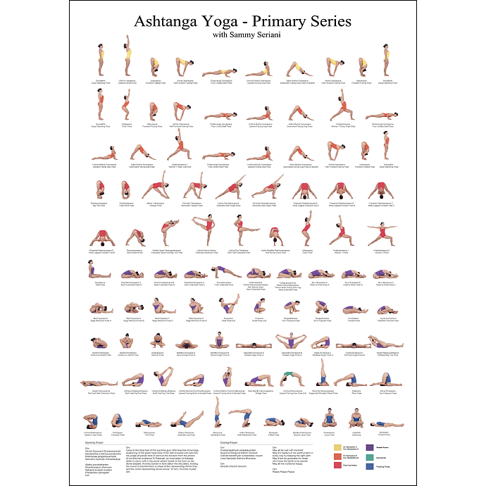 Yoga poses - 30x40 cm