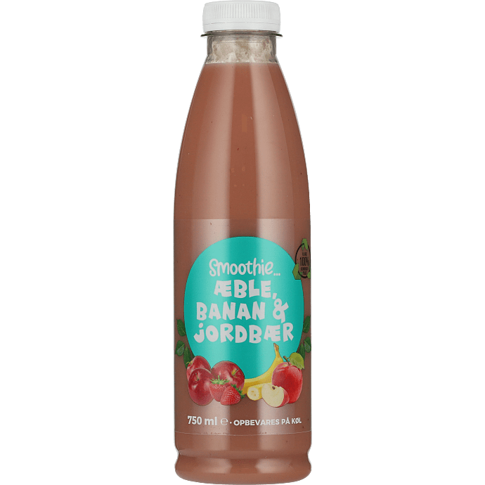 Smoothie m. æble, banan og jordbær