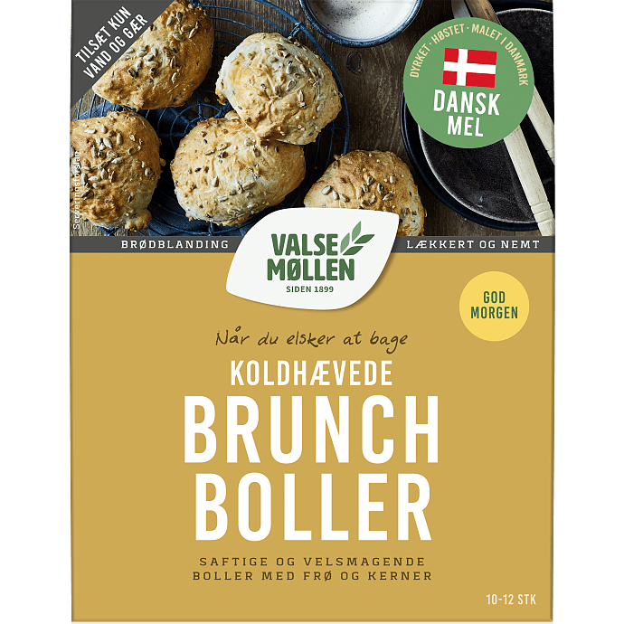 Koldhævede brunchboller