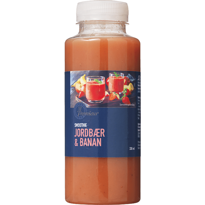 Smoothie m. jordbær og banan