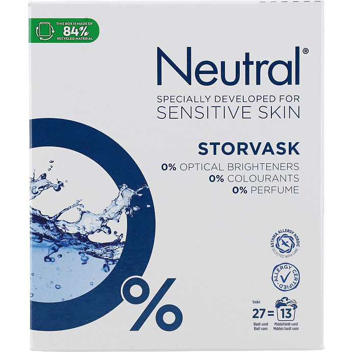 Vaskepulver sensitiv