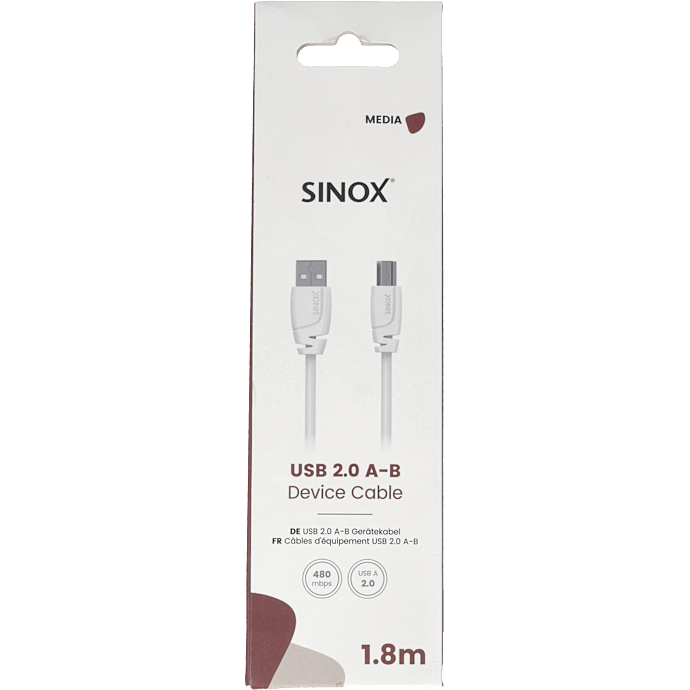 Sinox USB 2.0 kabel 1,8 meter