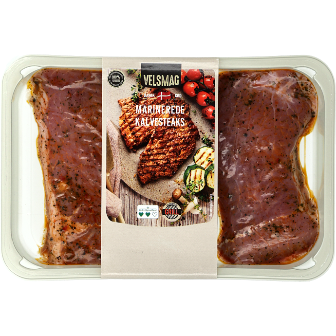 Kalvesteaks m. marinade