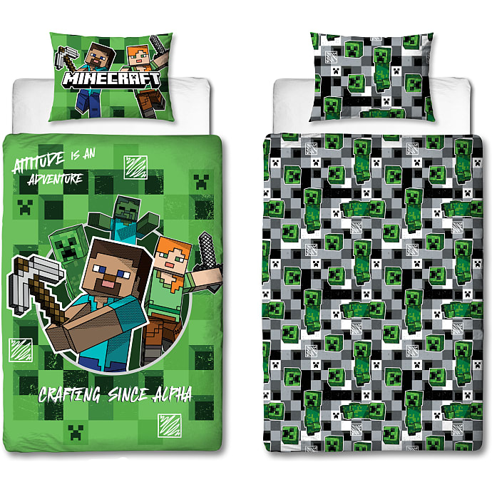 Minecraft Sengetøj - grøn