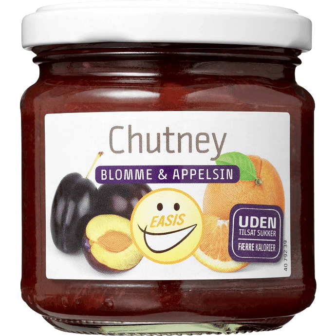 Blomme- og appelsinchutney u. tilsat sukker