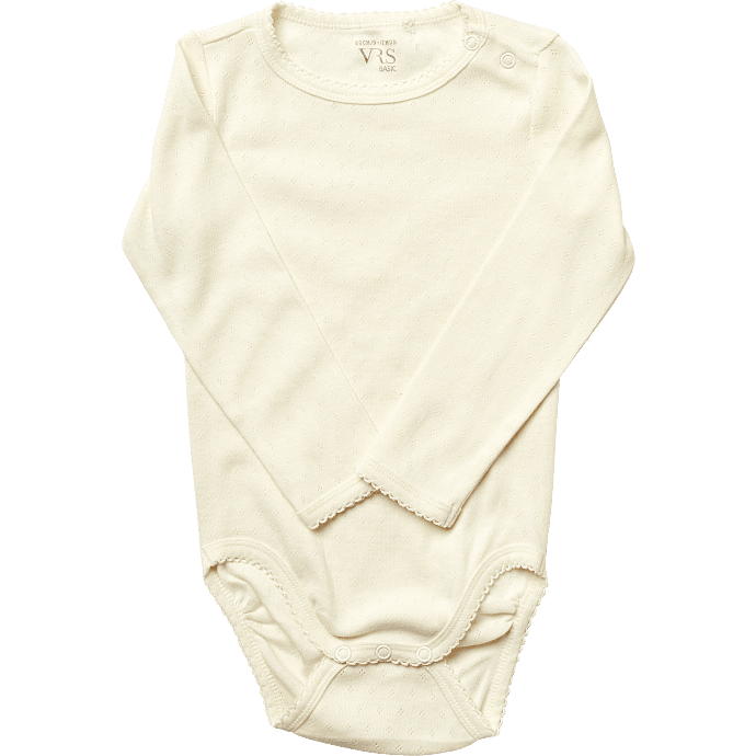 VRS baby body langærmet str. 92 - råhvid