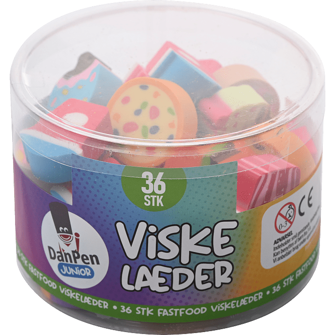 Danpen junior viskelæder 36-pak