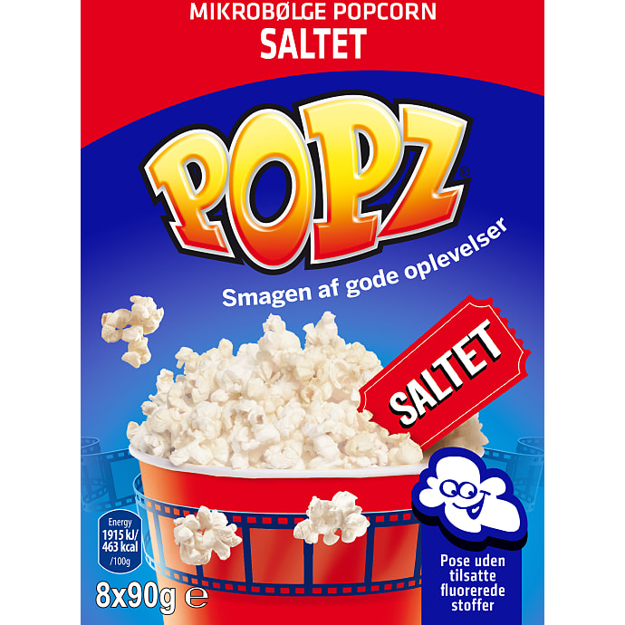 Popcorn m. salt til mikrobølgeovn