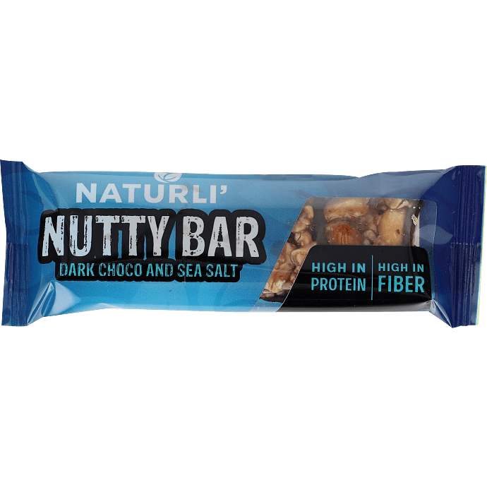 Nøddebar m. mørk chokolade og havsalt
