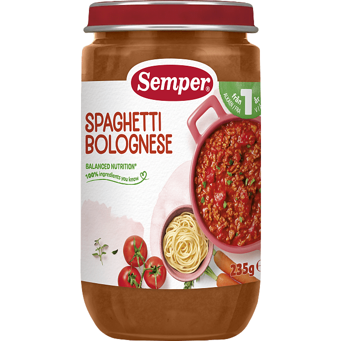 Spaghetti bolognese 12 mdr.