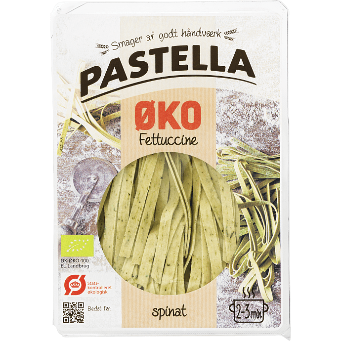 Fettuccine m. spinat øko