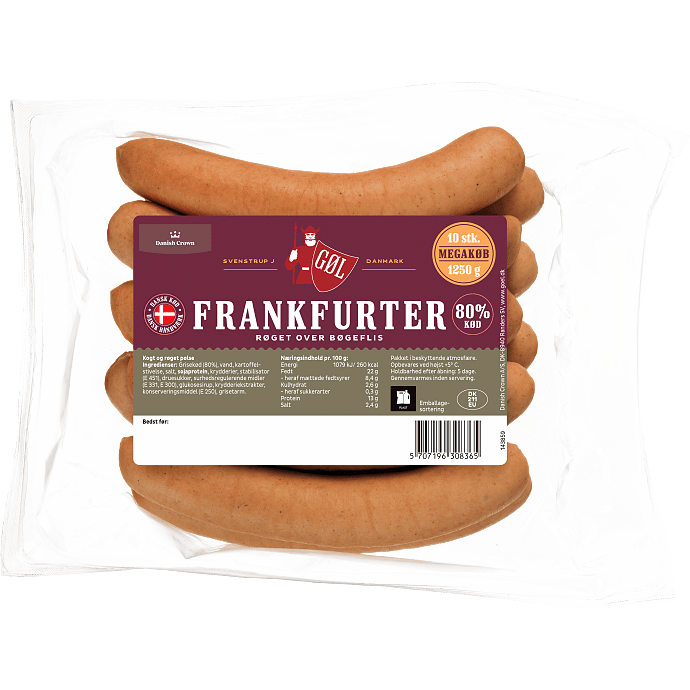 Frankfurtere 80% kød
