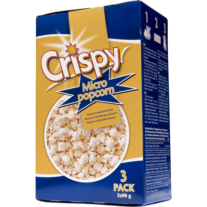 Popcorn m. smørsmag til mikrobølgeovn