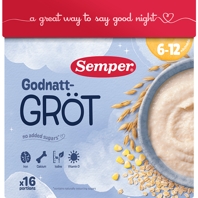 Grød m. havre fra 6 mdr.