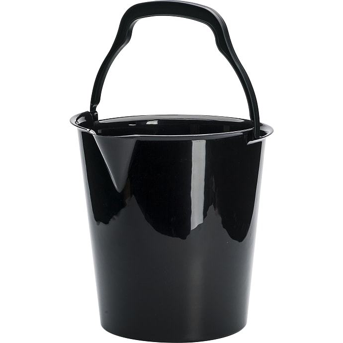 Spand med hank 10 liter - sort