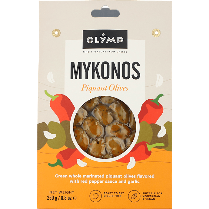 Grønne oliven m. pikant marinade