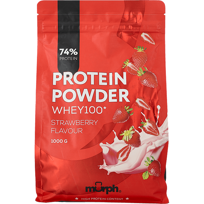 Proteinpulver m. jordbærsmag