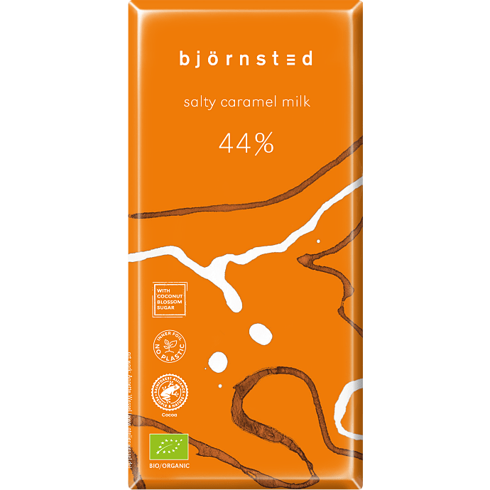 Mælkechokolade 31% kakao m. karamel og salt øko
