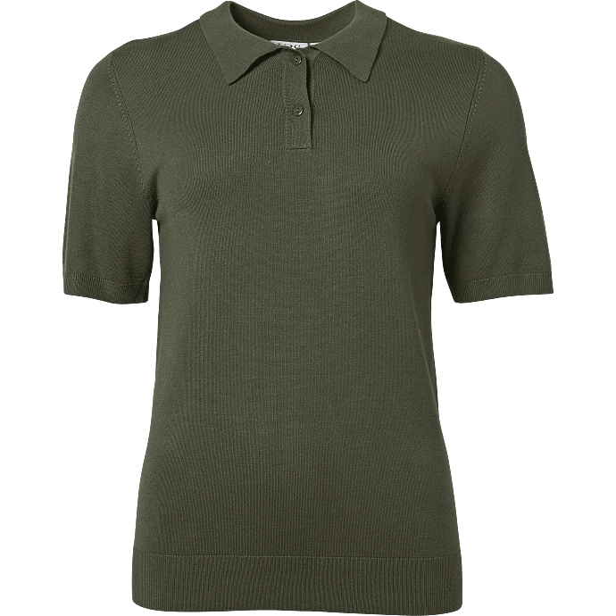 VRS dame polo T-shirt str. M - oliven