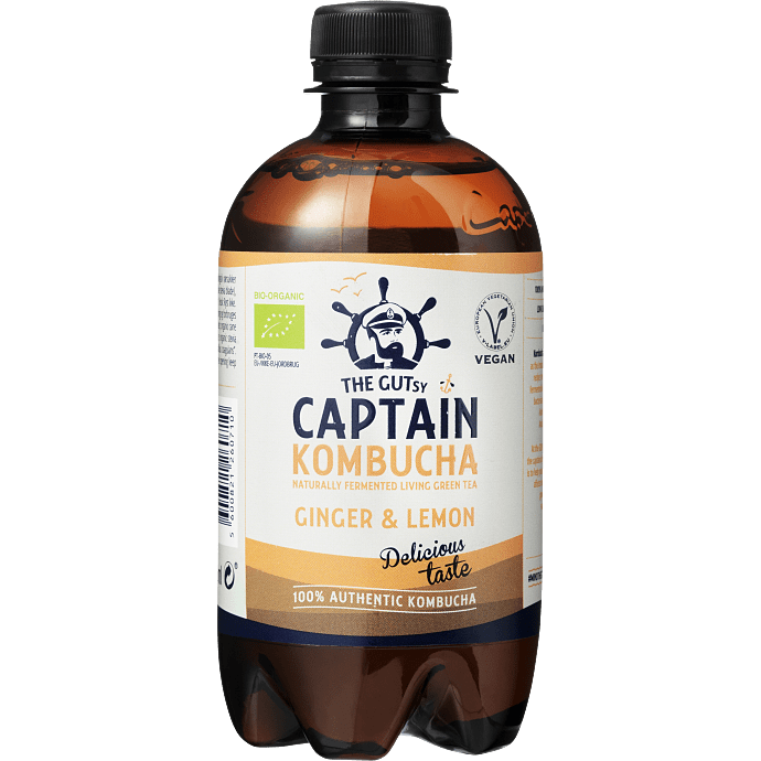 Kombucha m. ingefær- og citronsmag øko
