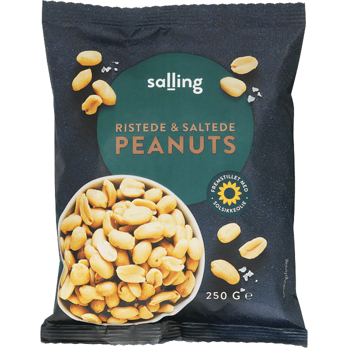 Ristede peanuts m. salt