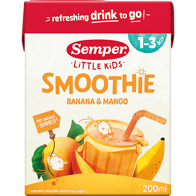 Frugtmos m. banan og mango Fra 1 år