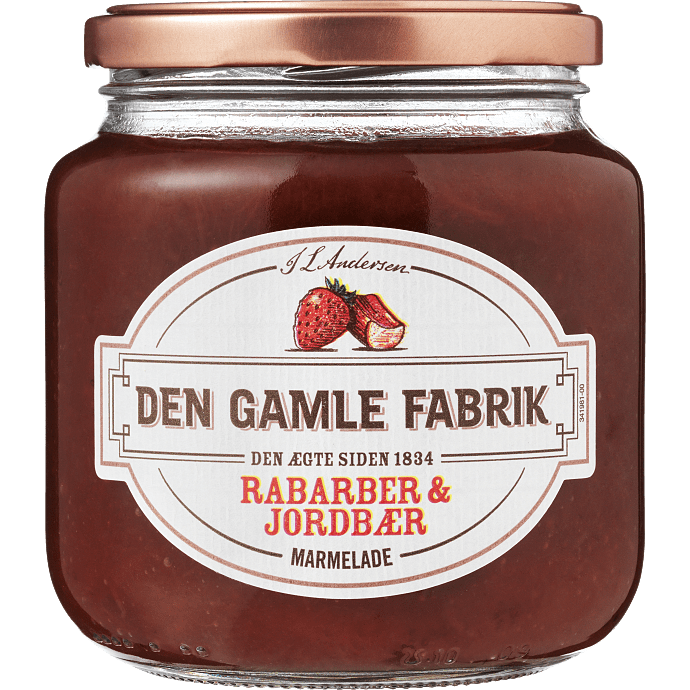 Rabarber- og jordbærmarmelade