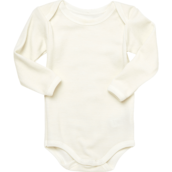 808 baby body langærmet str. 92 - råhvid