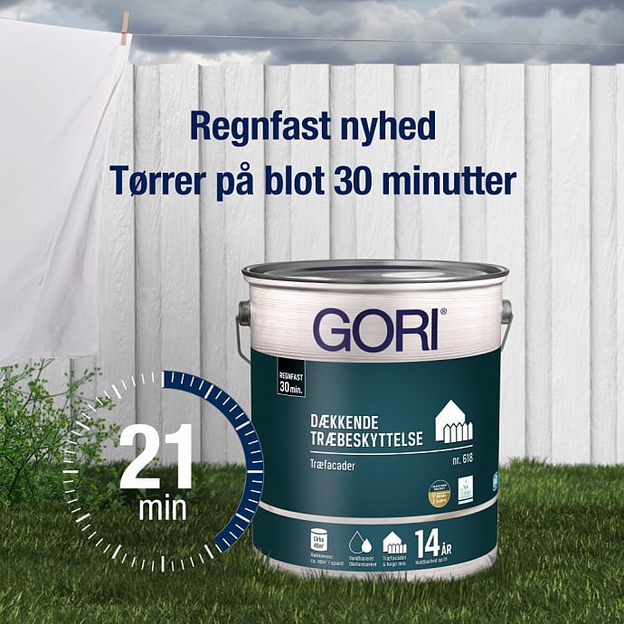 Gori 618 Dækkende Træbeskyttelse 5 liter - kulsort