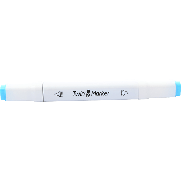 Danpen twin marker pastelblå farve 67