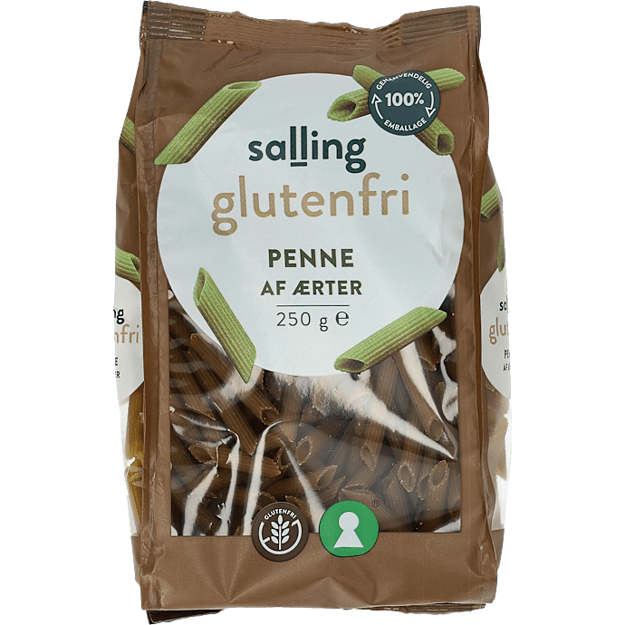 Penne af ærter glutenfri