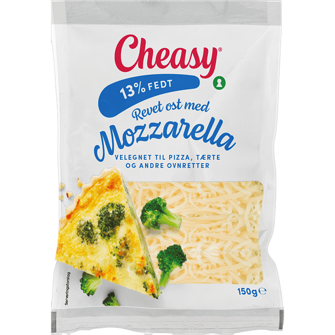 Revet mozzarella ost 13% fedt