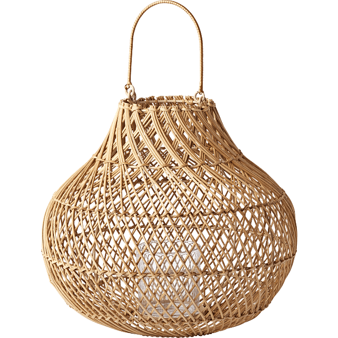 Lanterne flet 34x30 cm - natur