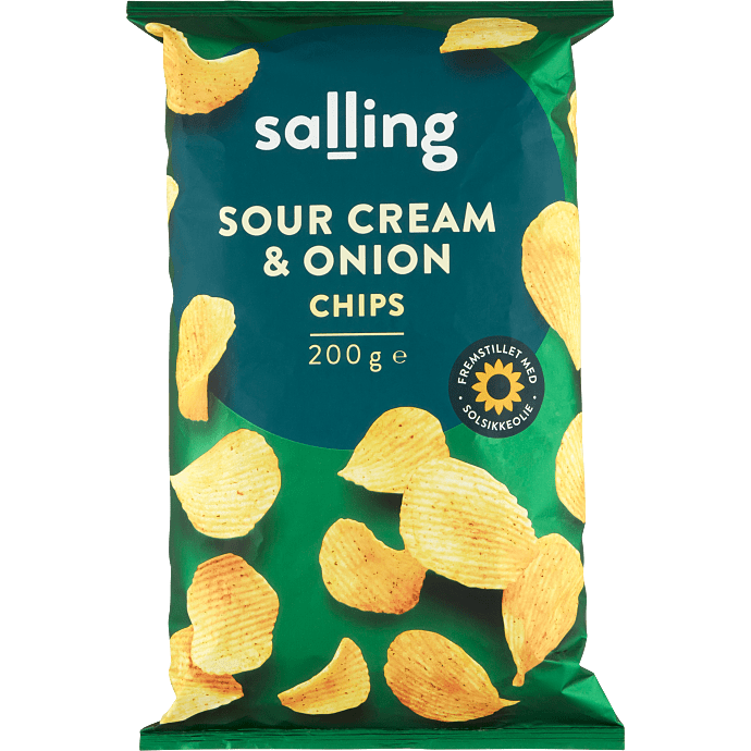 Chips m. sour cream & onion