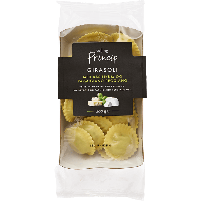 Girasoli m. basilikum og parmigiano reggiano