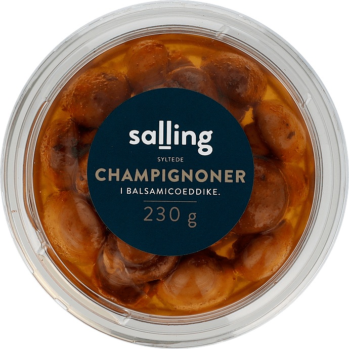 Syltede champignoner m. balsamico