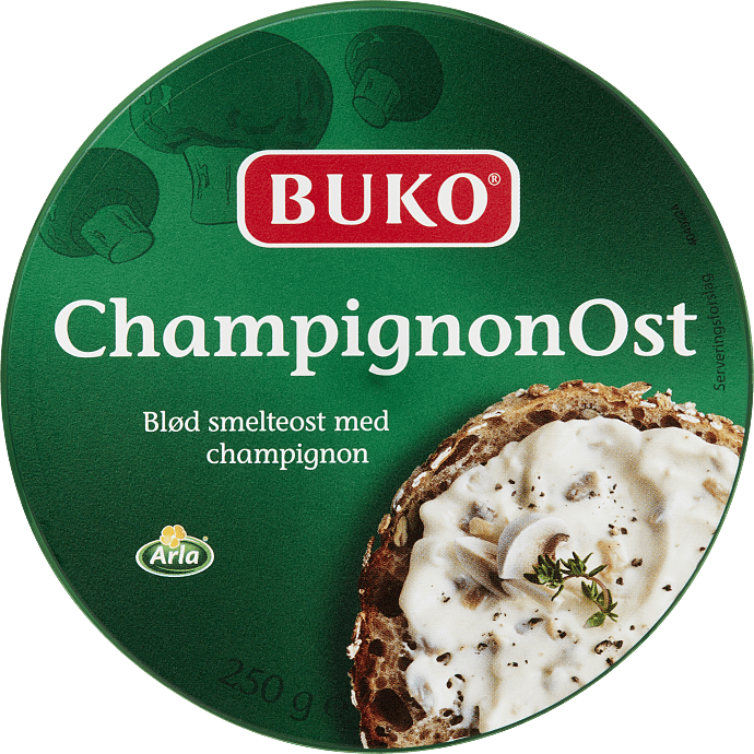 Smøreost m. champignon 17% fedt