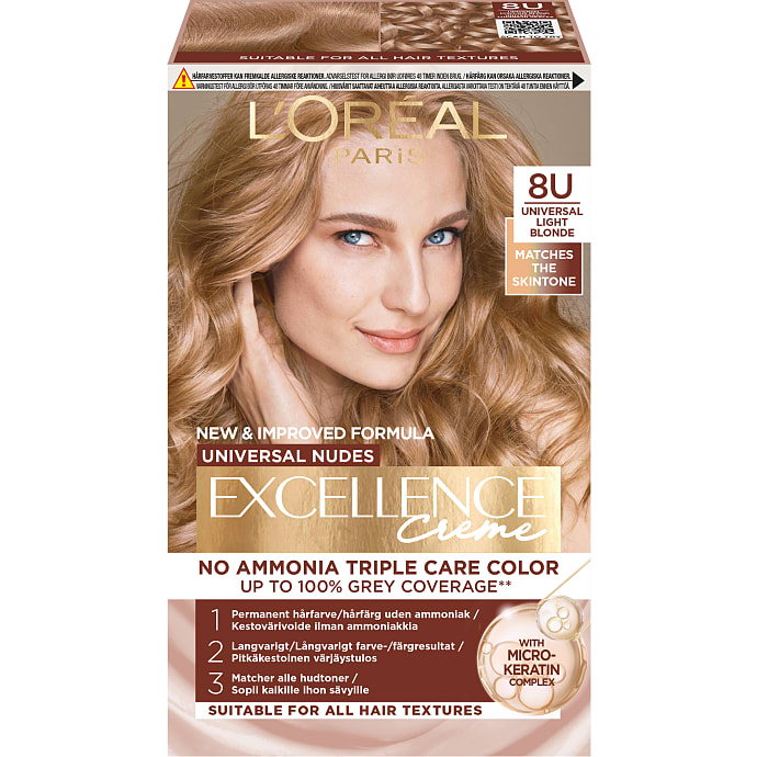 Permanent hårfarve 8U Light Blonde