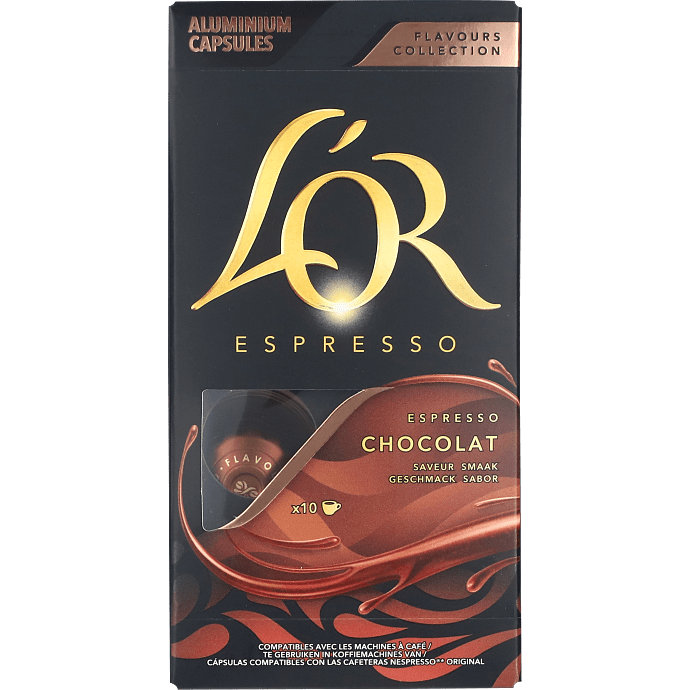 Chocolat kaffekapsler m. chokoladesmag