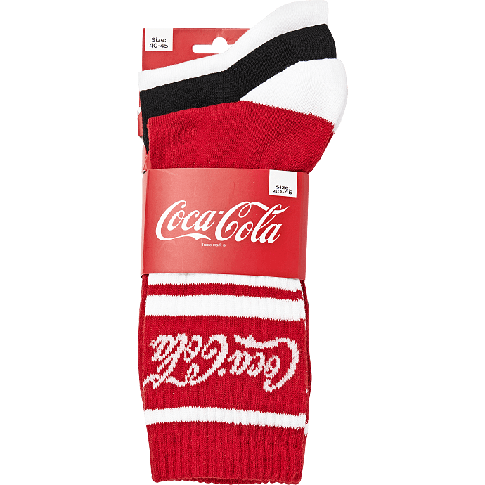 Coca Cola 3-pak strømper - multifarvet