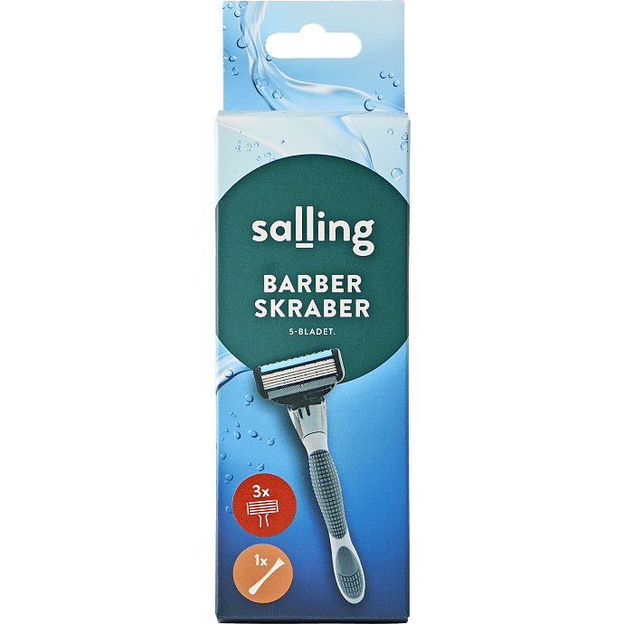 Barberskraber 5-blads m. refill